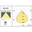 Proiector LED IP65 90° aluminiu dispersor sticla 4mm 50W/4000K/6912lm XField FDI11NW90 DG Arelux