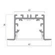 Element liniar structură montaj încastrat 570 mm XTrace TE60NW15 MWH Arelux