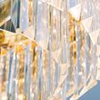 Plafoniera cristal moderna aurie Prism LED 40W/3200lm/3000K, DL 7-666/35 GOLD Orion