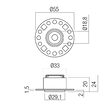 Sistem ramă vizibilă trecere tavan fals+fixare benzi tubulare LED-uri XLOOP 18 mm LP18RPS Arelux