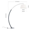 Lampadar Philipp modern E27/60W, STL 12-1189/1 CHROM/SCHWARZ Orion