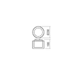 Plafonieră baie IP44 abajur sticla LED 12W/3000/4000K Naji 01-3286 Redo