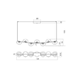 Lustra moderna Sinclair neagra dimmabila TRIAC LED 42.7W/4587lm/3000K, 01-3246 Redo