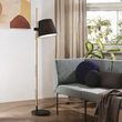 Lampadar modern negru abajur textil 1xE27/60W, Axel PT1 282084 Ideal Lux