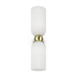 Aplica moderna Antic aurie cu doua abajururi alb Ø10cm, Maytoni