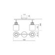 Spot negru mat detaliu vopsit lemn abajur sticla fumurie, Hansen 2xE27/42W, 04-528 Smarter