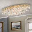 Plafoniera cristal moderna aurie Crystalriver 21xG9/33W, DLU 2517/120x45 GOLD Orion