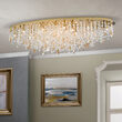 Plafoniera cristal moderna aurie Crystalriver 21xG9/33W, DLU 2517/120x45 GOLD Orion