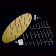 Plafoniera cristal moderna aurie Crystalriver 21xG9/33W, DLU 2517/120x45 GOLD Orion