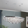 Candelabru cristal modern crom Crystalriver 21xG9/33W, LU 2517/120x45 CHROM Orion