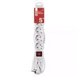 Prelungitor cu 5 prize si intrerupator, 5ml, tip Schuko (CP), Emos P1525R