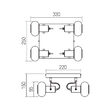 Plafoniera auriu mat abajur sticla fumurie 4xE1428W, Matias 04-549 Smarter