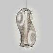 Lustra LED moderna Shadows of the past neagra abajur alb L21cm 20W, Maytoni