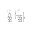 Aplica exterior IP23 ruginiu abajur sticla, Tirol 9260 Smarter