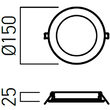 Spot LED incastrat XFACE 12W 4000K IP40 120° MWH Arelux FCR02NW MWH
