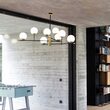 Candelabru stil industrial abajururi sticla 9xE14/28W, Gourmet PL9 289489 Ideal Lux
