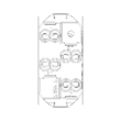 Pulsant dublu carbon matt, inter-blocati, 1m, 1P NO+NO, 10A, NEVE UP Vimar VIM-09062.CM