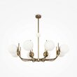 Lustra moderna Rendez-vous bronz abajur alb Ø103cm, Maytoni