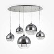 Lustra moderna Fermi nichel abajur transparent L91cm, Maytoni