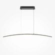 Lustra LED moderna Curve neagra abajur alb L98cm 15W, Maytoni