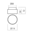 Spot LED il. direct/indirect 12W/4000K/1250 + 274 lm XRim RM01NW SWH Arelux