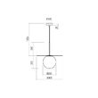 Lustra moderna Plato aurie abajur sticla 1xE27/42W, Plato 01-2731 Redo
