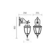 Aplica exterior IP44 negru antichizat auriu sticla fatetata, Sevilla 9605 Smarter