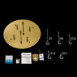 Plafoniera cristal moderna Celeste 6xG9/40W, DLU 2516/45 GOLD Orion