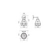 Aplica moderna metalica negru mat, Krill 01-1387 Smarter