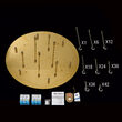 Plafoniera cristal moderna Celeste 20xG9/40W, DLU 2516/75 GOLD Orion