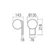 Aplică LED baie IP44 neagră 9,5W/3000K Opale 01-4379 Redo