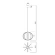 Lustră LED modernă neagră 20W/3000K Moss 01-4427 Redo