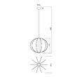 Lustră LED modernă aurie 41W/3000K Moss 01-4429 Redo