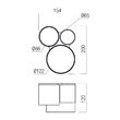 Plafonieră LED modernă neagra 31W CCT 2700/3000K Hera 01-4707 Redo