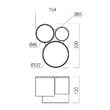 Plafonieră LED modernă alba 31W CCT 2700/3000K Hera 01-4704 Redo
