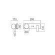 Aplică LED modernă auriu mat 8W/3000K Norma 01-4661 Redo