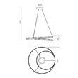 Lustră LED modernă aurie 60W 2700/3000/4000K Torsion 01-4364 Redo