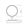Plafonieră LED modernă neagră telecomanda 40W Hover 01-4464 Redo