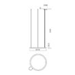 Lustră LED modernă dimabilă albă 50W Halley 01-4457 Redo
