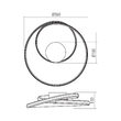 Plafonieră LED modernă neagră 40W 2700/3000/4000K Torsion 01-4359 Redo