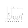 Lustră LED modernă dimabila neagră 32W/2700/3000K Bolla 01-4554 Redo
