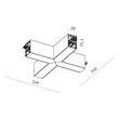 Accesoriu conexiune 90° aparent/suspendat 18 W Xrope RPU50NWXC18 SWH Arelux