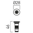 Spot LED incastrat etans XGROUND 1x1W 4000K IP67 45° Arelux GD11NW45
