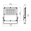 Proiector LED IP65 90° aluminiu dispersor sticla 4mm 150W/4000K/20448lm XField FDI13NW90 DG Arelux