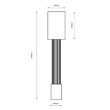 Lampadar modern negru-auriu, abajur cilindric din PVC, 1xE27/60W, H190, Ihi 9474, Dohar