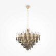 Lustra clasica Flare aurie abajur colorat Ø60cm, Maytoni