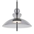 Lustra LED moderna Bangkok neagra abajur gri Ø40cm 12W, Maytoni