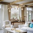 Lustra rustica din lemn natural 6xE27/60W, Driftwood SP6 180922 Ideal Lux