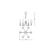 Candelabru Elisir alama, modern, decorat cu cristale, 6xE14/28W, IES C6 23 50, Incanti