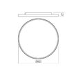 Plafoniera Dama neagra LED 60W/7682lm 3000K/4000K/5000K D80, 01-3756 Redo